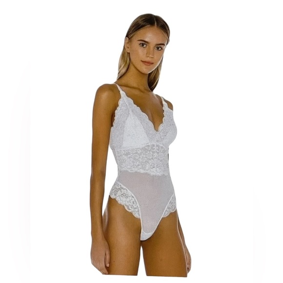 We are HAH x Free People Smarty Pants Bodysuit White Size XS NWT - Picture 2 of 9